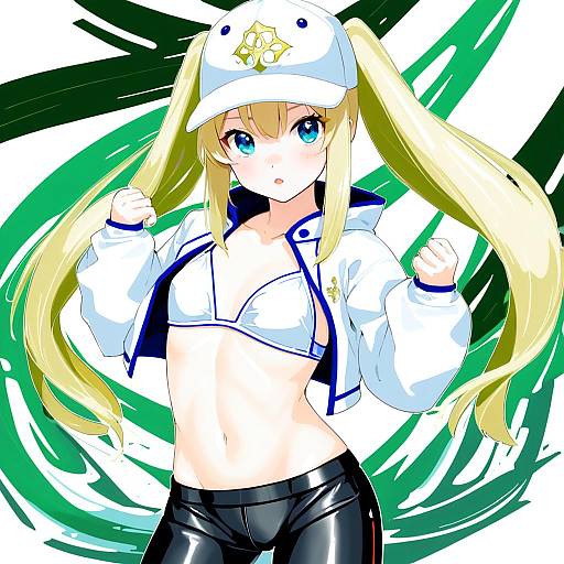 Illustration of Artoria caster (swimsuit) (fate), fate (series) in the style of Aosora2823