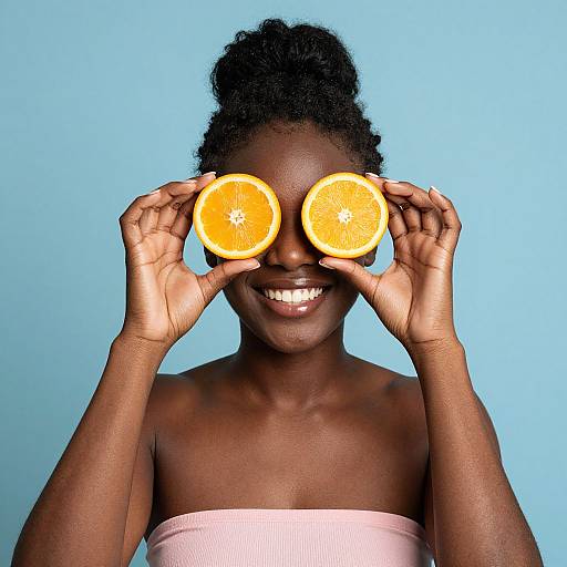 Surreal Orange Slice Eye Portrait