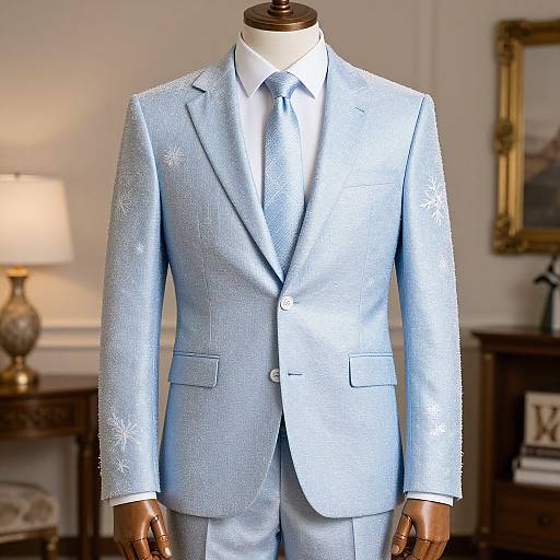 Man in Snowflake Suit Costume