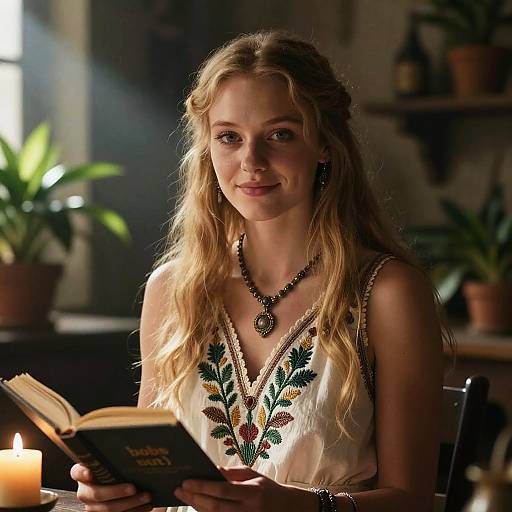 Cinematic Herbalist Film Still Portrait