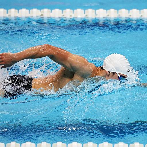 Artistic Swimmer Mid-Stroke Profile