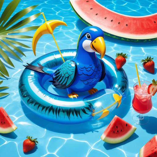 Vibrant Parrot in Tropical Paradise Vibrant Parrot in Tropical Paradise