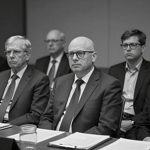 Serious Business Meeting in Monochrome