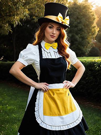 Woman in Delightful Hatter Costume