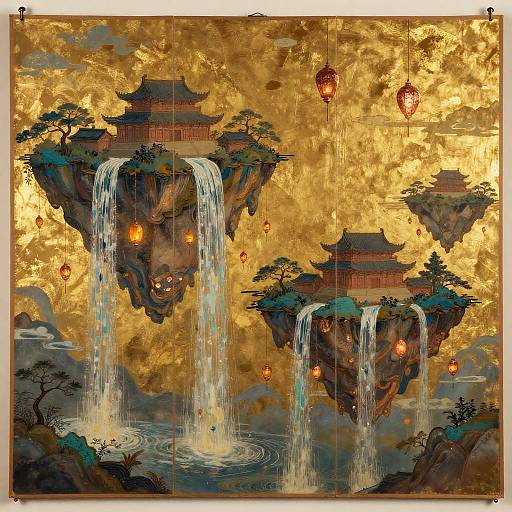 Ancient Floating Islands at Golden Hour