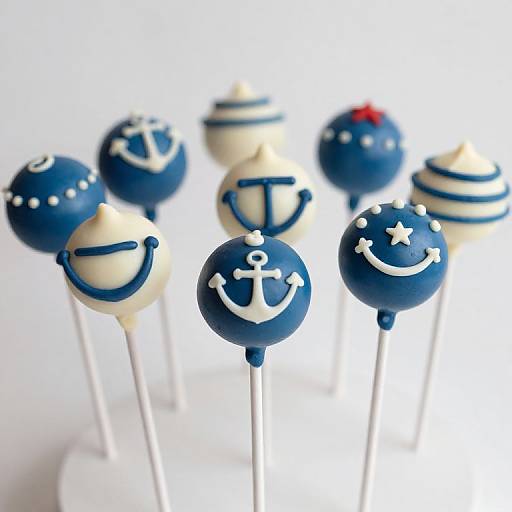Nautical Themed Cake Pop Design