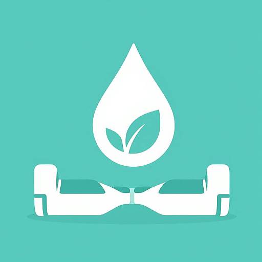 Hoverboards Logo with Leaf Droplet