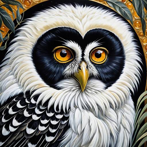 Glamorous Monkey-Owl Hybrid in Wonderland