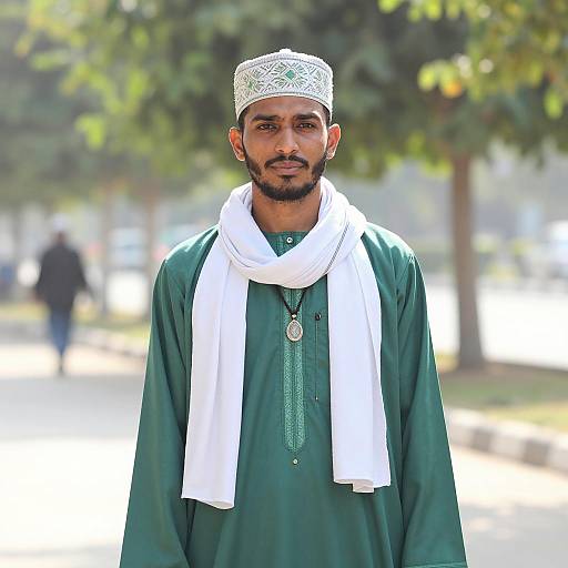 Traditional Muslim Attire in Natural Light