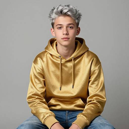 Realistic Decal of Silver-Haired Teen