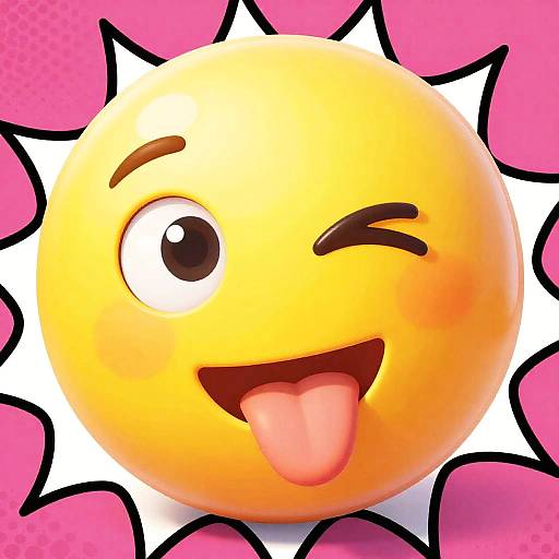 Playful Memoji with Vibrant Comic Background