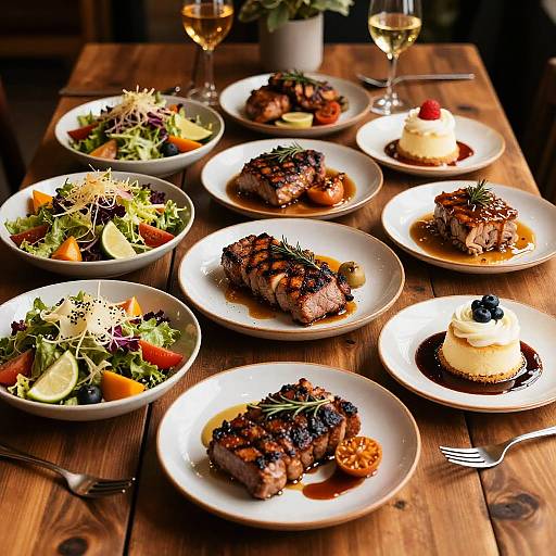 Hyper-Realistic Gourmet Food Spread