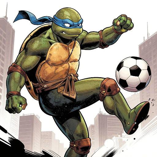 Kylian Mbappe Ninja Turtle Fusion
