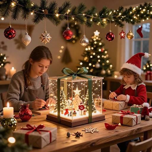 Cozy Christmas Workshop Scene