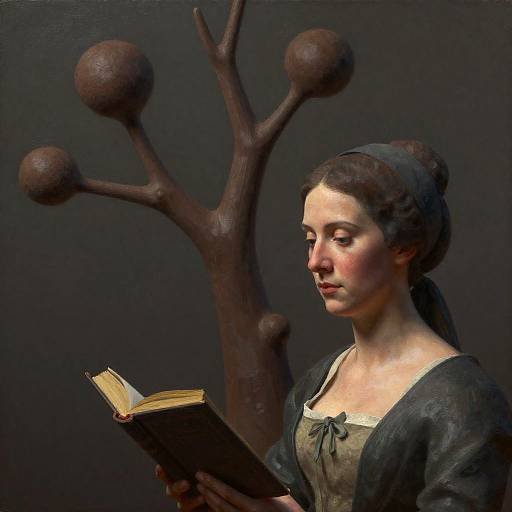 Realistic Portrait and Organic Tree Artwork