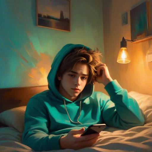 Thoughtful Young Man in Cozy Bedroom