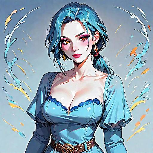 Elegant Girl in Royal Bedroom Setting