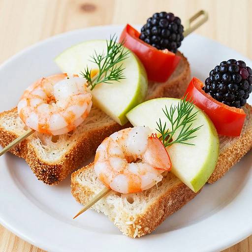 Vibrant Skewered Appetizers Close-Up
