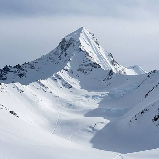 Majestic Snow-Covered Mountain Peak