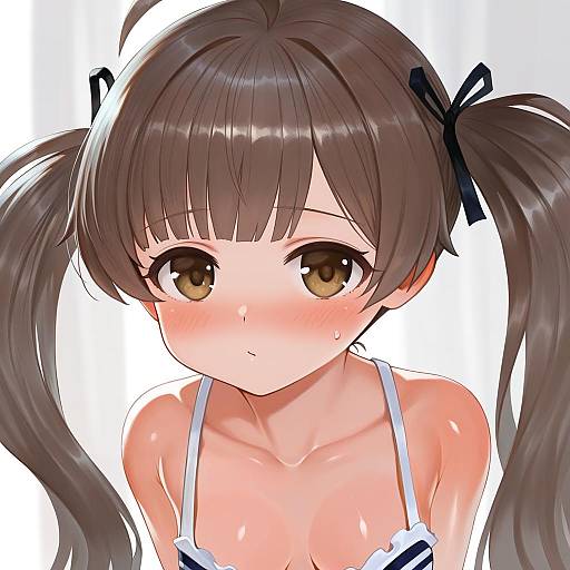 Illustration of Hakozaki serika, idolmaster in the style of Dokomon