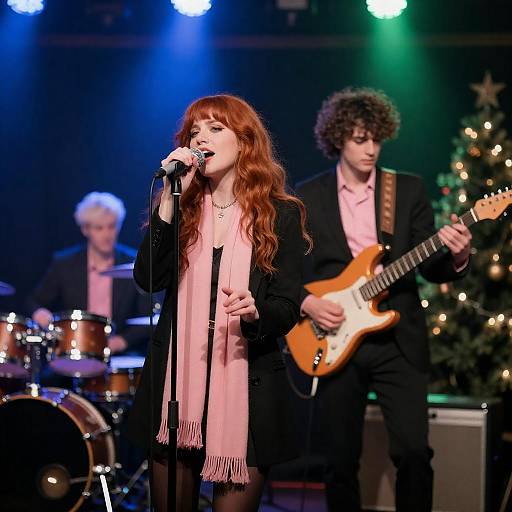 Live Band Performance with Vibrant Lights