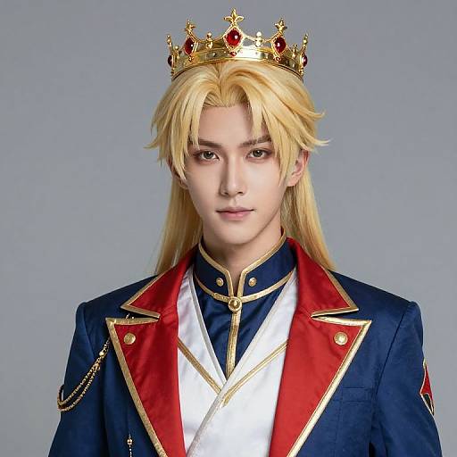 Blonde Male with Royal Crown