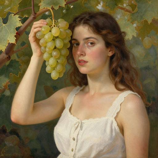 Woman with Grapes Portrait