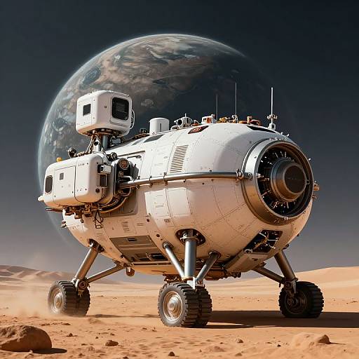 Futuristic Planetary Mining Vehicle