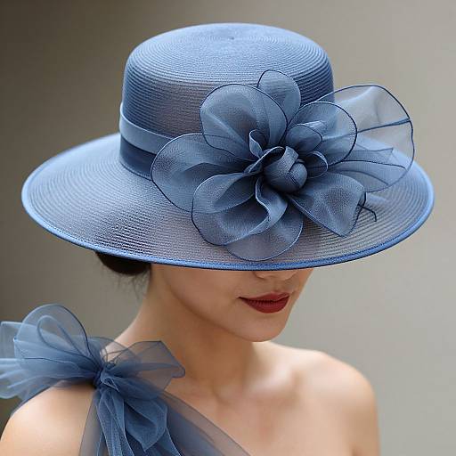 Woman in Trilby Hat with Silk Flower