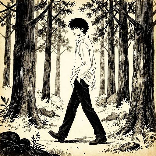 Led Zeppelin Pine Forest Illustration