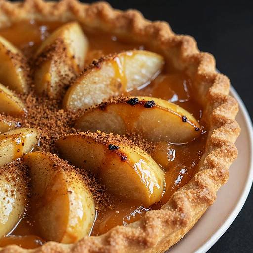 Close-Up Golden Apple Pie