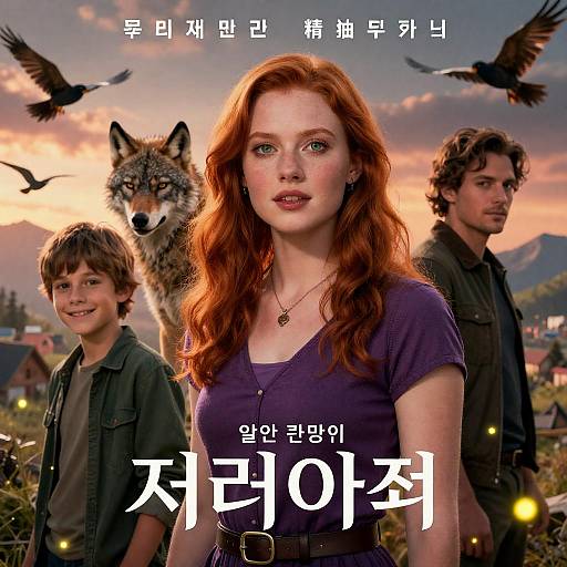 Fantasy Movie Poster with Colorful Characters