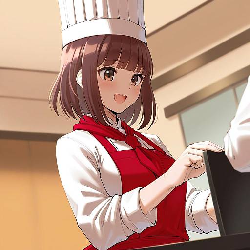 Illustration of Hanamura teruteru, danganronpa (series) in the style of Skeptycally