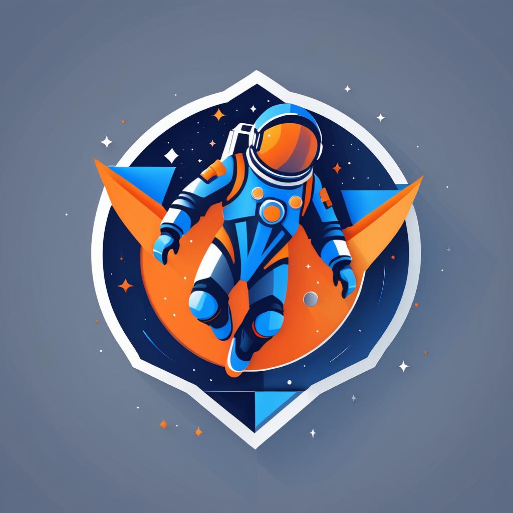 Geometric Astronaut Award Logo Design