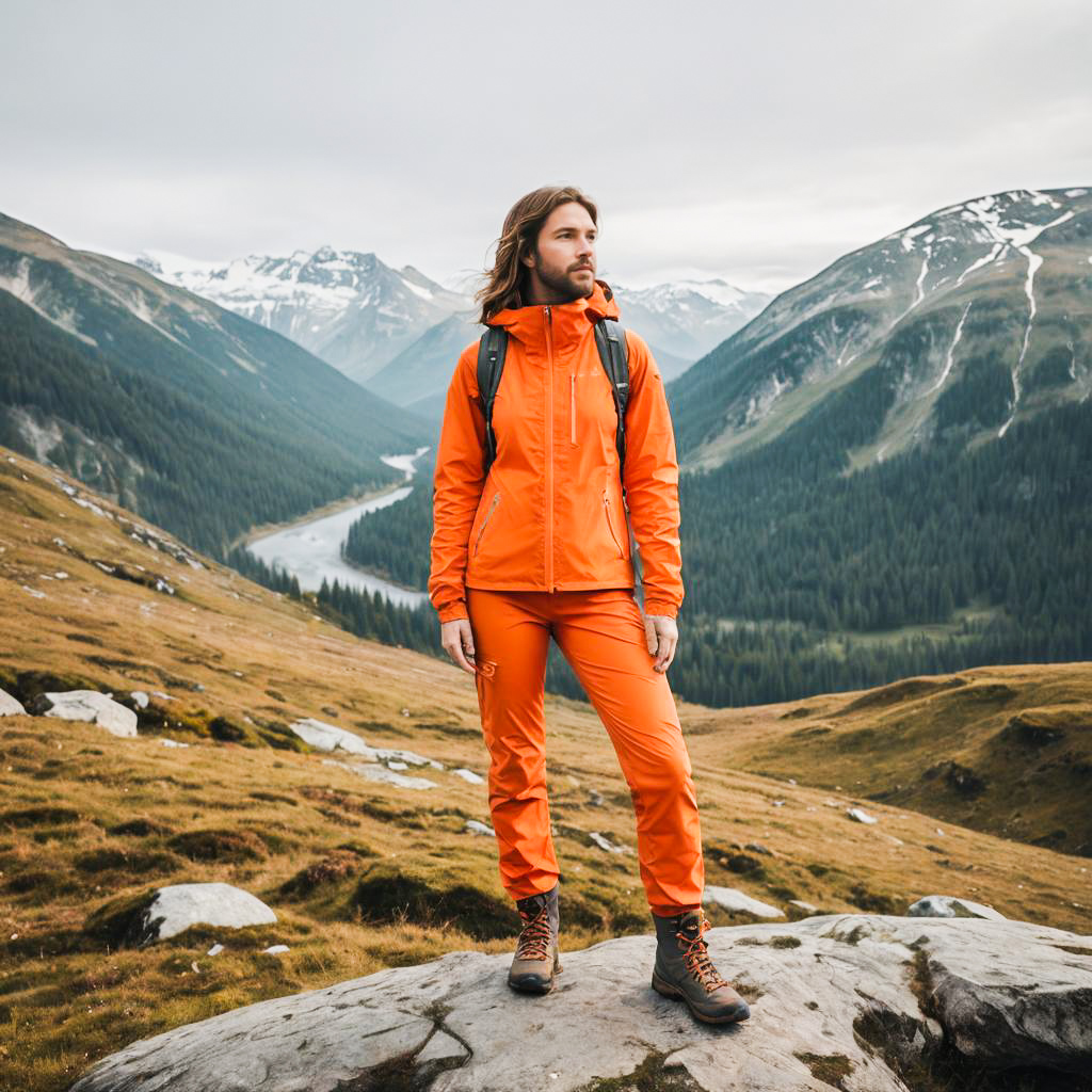 Adventurous Hiker in Outdoor Gear