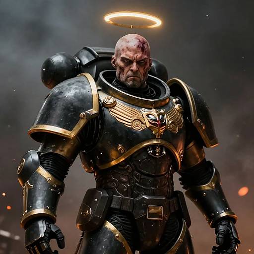 Heroic Space Marine in Black and Gold