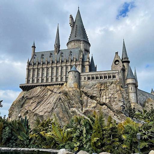 Surreal Fantasy Castle on Cliff