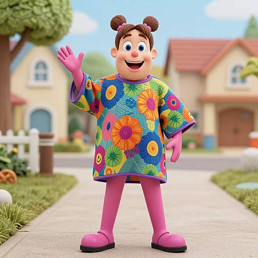 Norbit-Inspired Cartoonish Costume Outfit