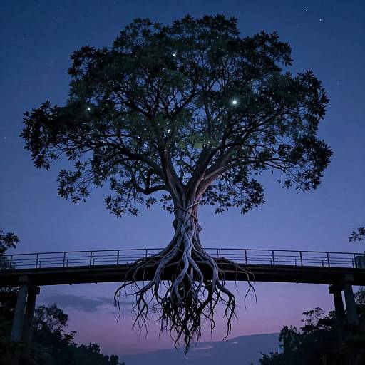 Ethereal Tree Bridging Earth and Sky