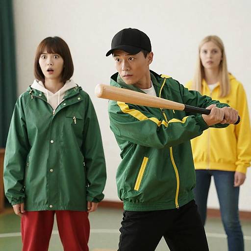 Dynamic Indoor Scene with Three Characters