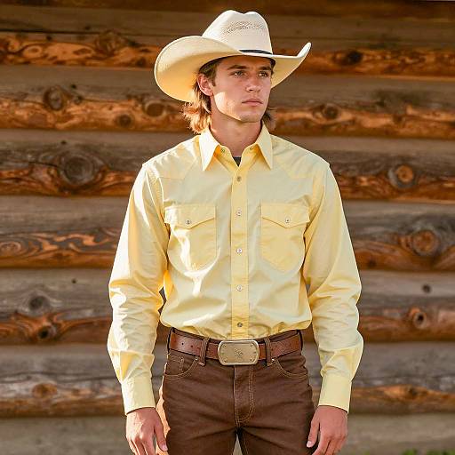 Young Man in Casual Western Style
