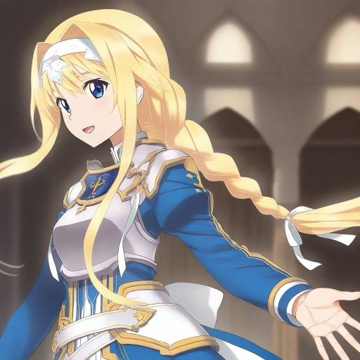 Illustration of Alice zuberg, sword art online in the style of Jiji (aardvark)