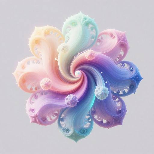 Animated Pastel Sci-Fi Diffusion Visualization