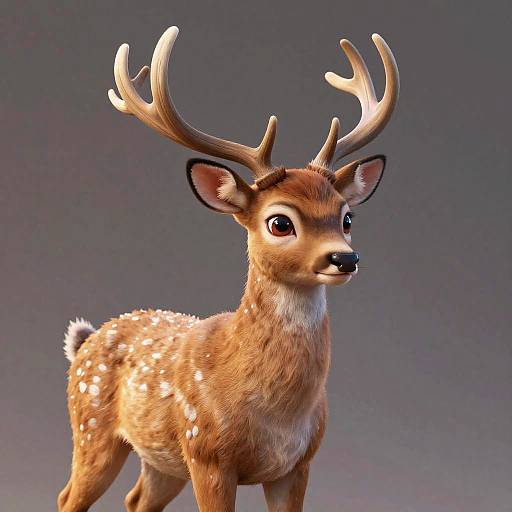 Realistic 3D Young Female Deer Character