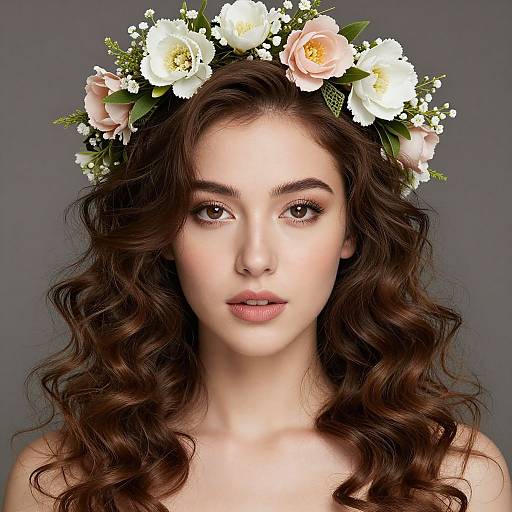 Beautiful Woman with Curly Hair