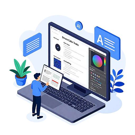 Vibrant Infographic of Illustrator AI Tools
