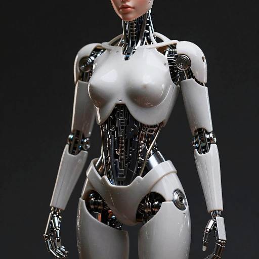 Intricate Cybernetic Human Figure