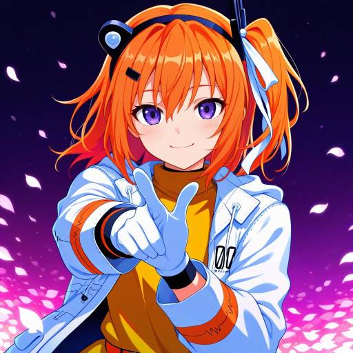 Dynamic Anime Character with Colorful Flair