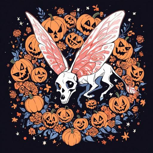 Ethereal Silhouette with Autumnal Wings Ethereal Silhouette with Autumnal Wings