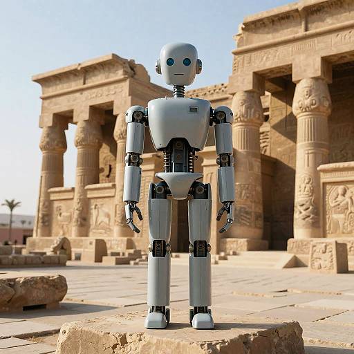 Robot at Temple of Philae Steps